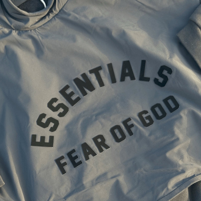 FEAR OF GOD ESSENTIALS Black Layered Hoodie 'Jet Black' (SS24)