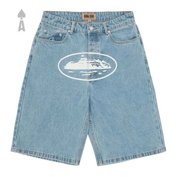 Corteiz Alcatraz Baggy Denim Shorts 'Stonewash' (SS24)