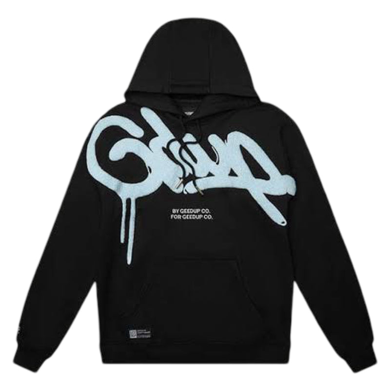 Geedup Handstyle Hoodie 'Black/Baby Blue' (24)