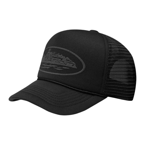 Corteiz Alcatraz Trucker Hat 'Triple Black' (SS22)