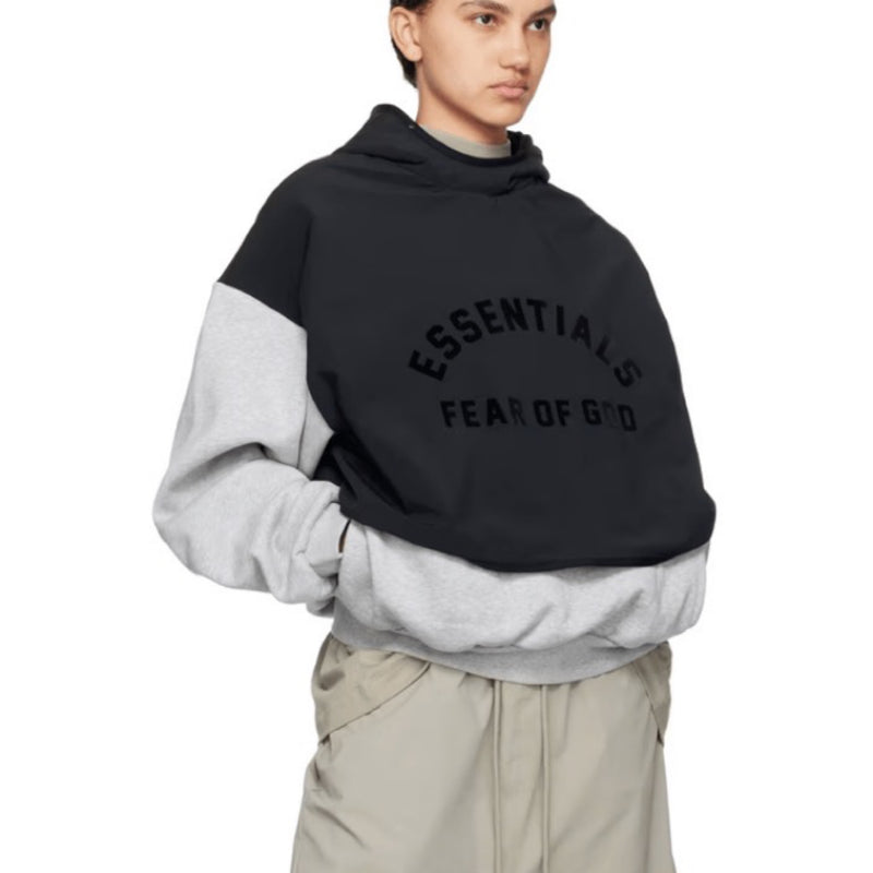 FEAR OF GOD ESSENTIALS Bonded Hoodie 'Gray & Black' (SS24)