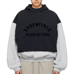 FEAR OF GOD ESSENTIALS Bonded Hoodie 'Gray & Black' (SS24)