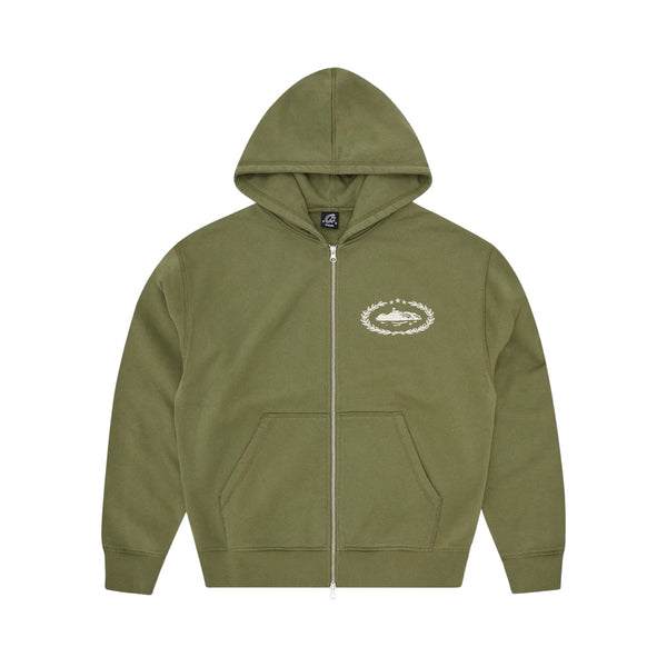 Corteiz Superior Royale Zip Hoodie 'Olive' (SS24)